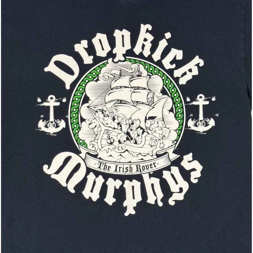 Dropkick Murphys‎ Irish Rover Shirt Black Graphic Tee Punk Rock Band Shirt Small